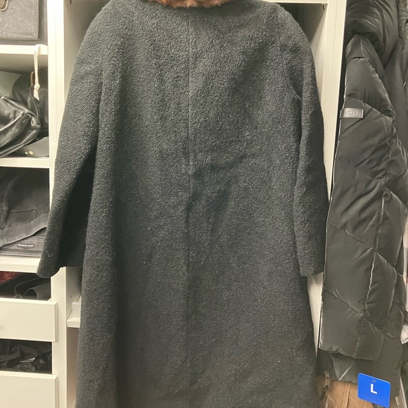 1950s swing coat black mink collar pinup - Picture 7 of 7